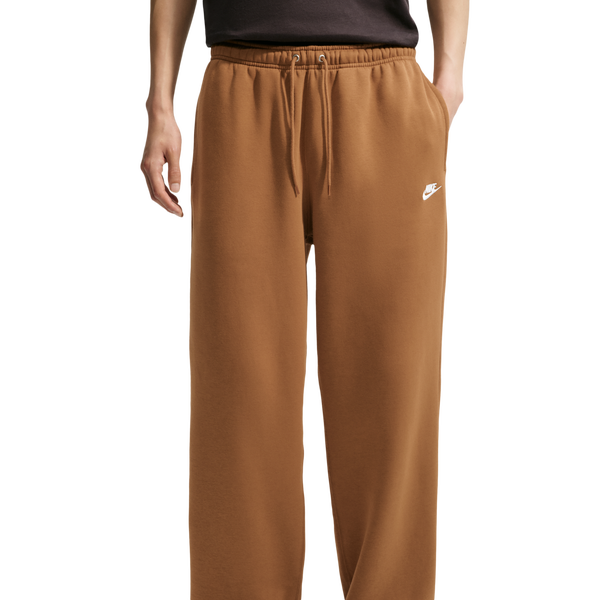 Nike Club Fleece Bungee Pants - Men's - Ale Brown/Ale Brown/White