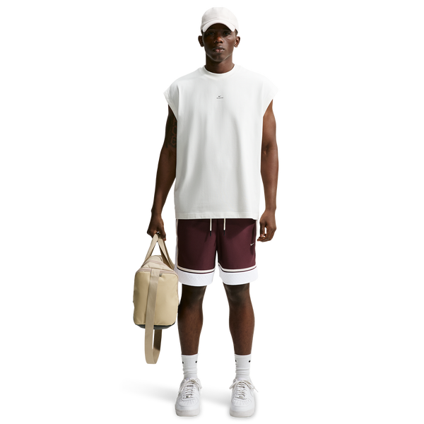 Nike Dri-FIT SI GM Pro 6IN Shorts - Men's - Burgundy Crush/White/Pale Ivory - Image 3