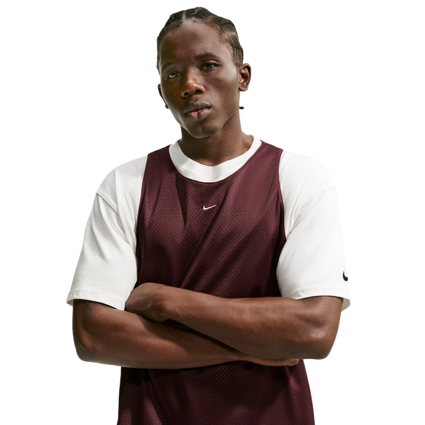 Nike Drifit Standard Issue Practice Mesh Jersey - Men's - Pale Ivory/Burgundy Crush