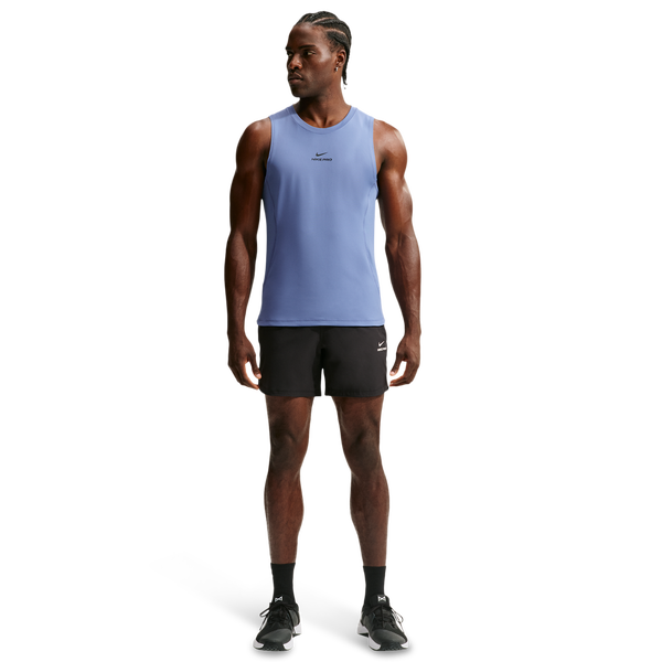 Nike Pro Training Dri-FIT Tank - Men's - Indigo Storm/Black - Image 4