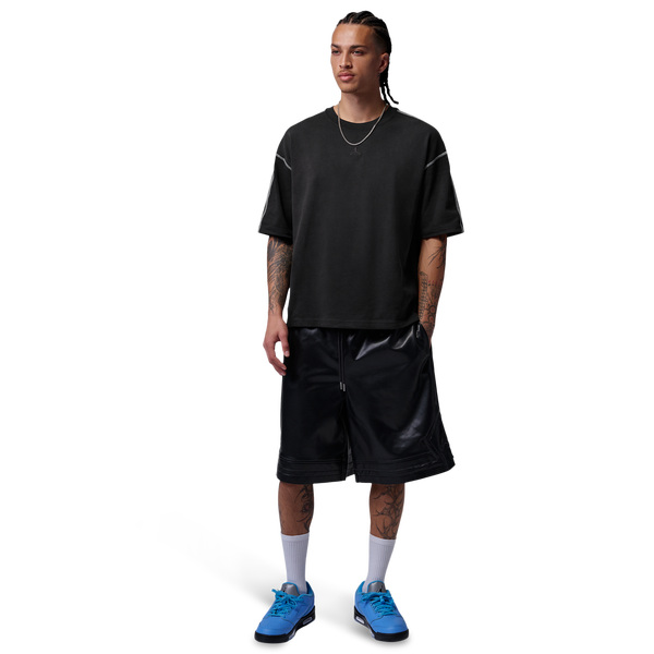 Jordan Flight Heavyweight SS Top - Men's - Black/Sail/Black - Image 3