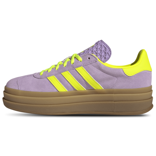 adidas Originals Gazelle Bold - Women's - Powder Plum/Solar Yellow/Gold Met - Image 2