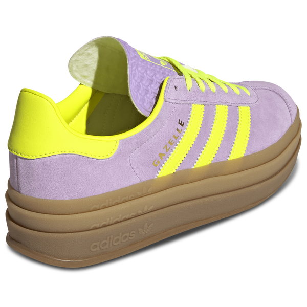 adidas Originals Gazelle Bold - Women's - Powder Plum/Solar Yellow/Gold Met - Image 3