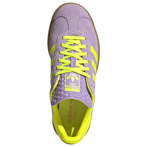adidas Originals Gazelle Bold - Women's - Powder Plum/Solar Yellow/Gold Met - Image 4