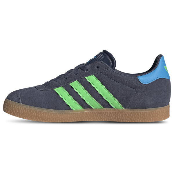 adidas Originals Gazelle - Boys' Grade School - Shadow Navy/Screaming Green/Aquamarine - Image 2