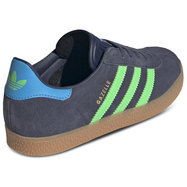 adidas Originals Gazelle - Boys' Grade School - Shadow Navy/Screaming Green/Aquamarine - Image 3