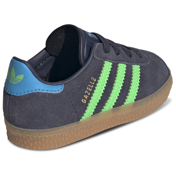 adidas Originals Gazelle - Boys' Toddler - Screaming Green/Shadow Navy/Lucid Aquamarine - Image 3