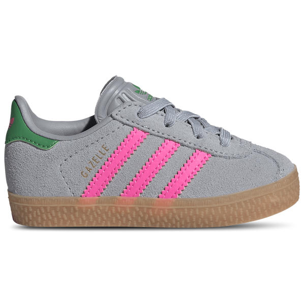 adidas Originals Gazelle - Girls' Toddler - Lucid Pink/Halo Silver/Green