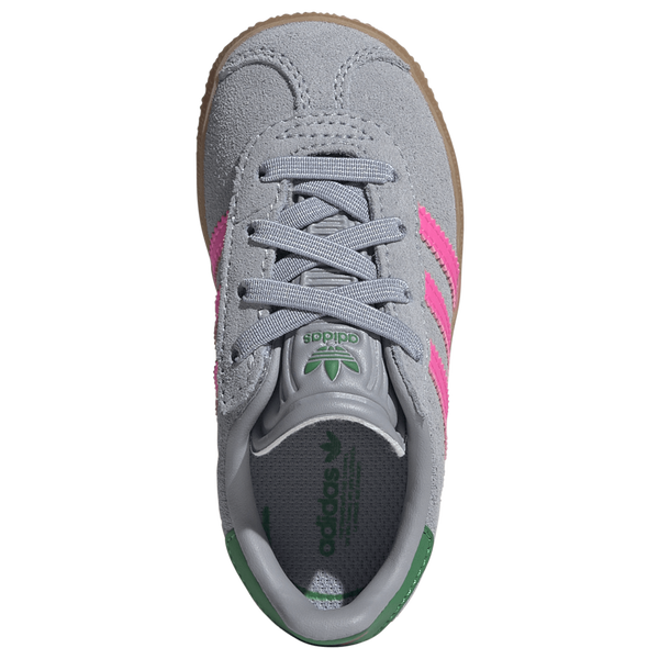 adidas Originals Gazelle - Girls' Toddler - Lucid Pink/Halo Silver/Green - Image 4