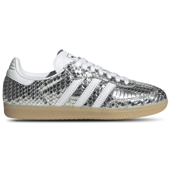 adidas Originals Samba OG - Women's - Footwear White/Gum 3/Silver Metallic