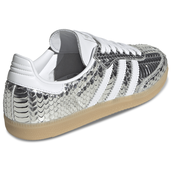 adidas Originals Samba OG - Women's - Footwear White/Gum 3/Silver Metallic - Image 3