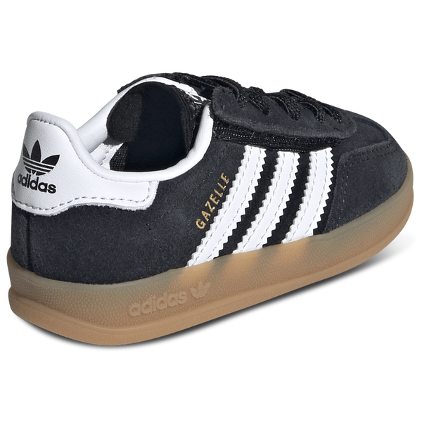adidas Originals Gazelle Indoor Elastic Lace - Boys' Toddler - Ftwr White/Core Black/Gum - Image 3