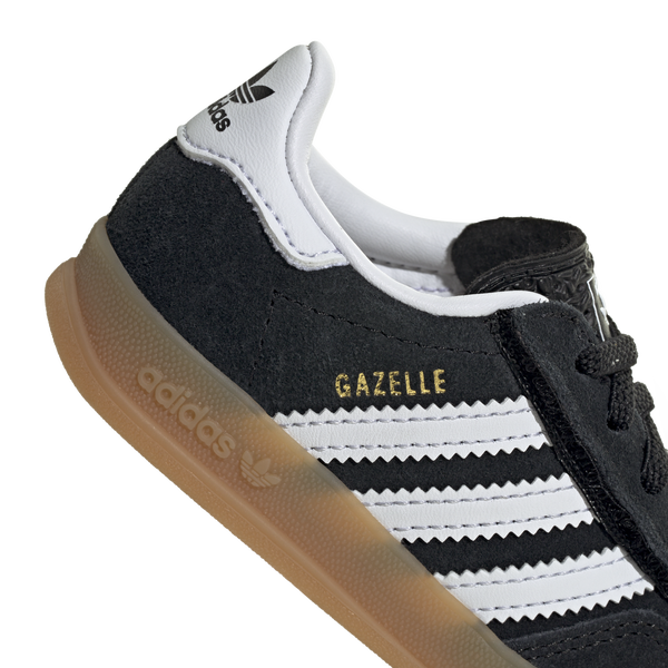 adidas Originals Gazelle Indoor Elastic Lace - Boys' Toddler - Ftwr White/Core Black/Gum - Image 7