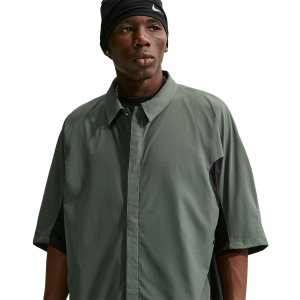 Nike Drifit Tech Helios Sun SS Shirt - Men's - Black/Black/Camo Green