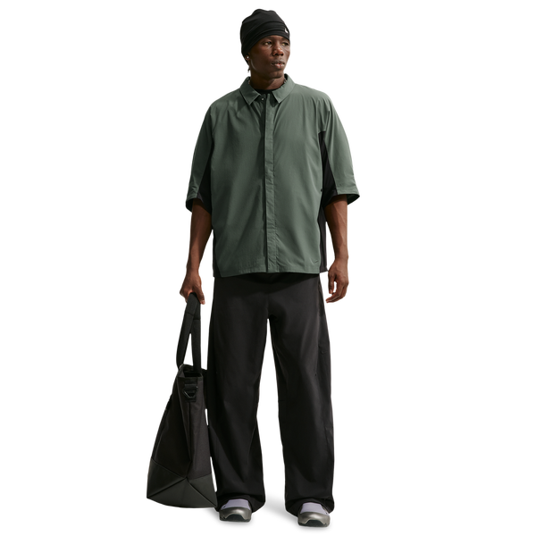 Nike Drifit Tech Helios Sun SS Shirt - Men's - Black/Black/Camo Green - Image 4