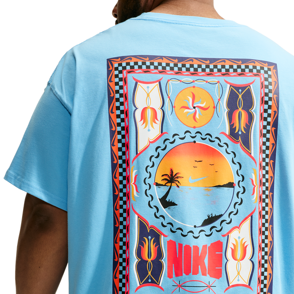 Nike NSW LSE Palm Camo T-Shirt - Men's - Football Blue - Image 4