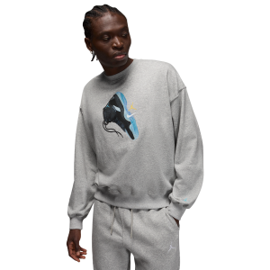Jordan Brooklyn AJ11 Fleece Crew LB - Men's - Blue Chill/Grey Heather