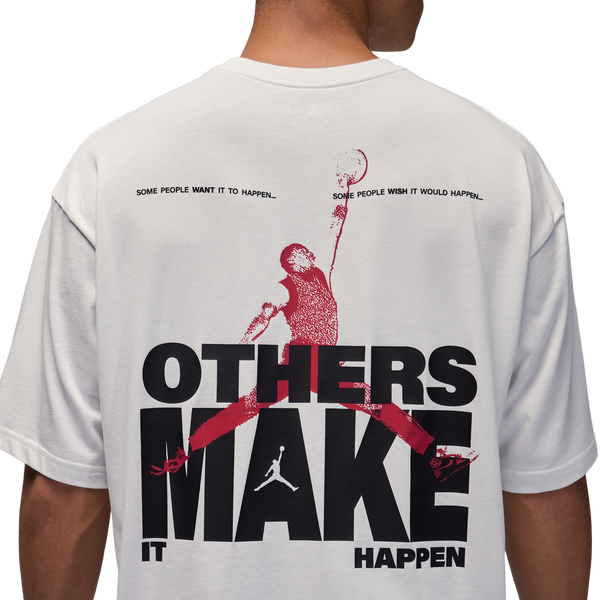 Jordan MJ Reissue Oversized Short Sleeve Crew CLD - Men's - Summit White/Summit White - Image 4