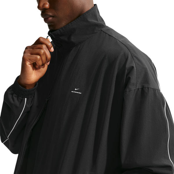 Nike Dri-FIT Standard Issue Game Woven Jacket - Men's - Black/Pale Ivory/Pale Ivory - Image 3