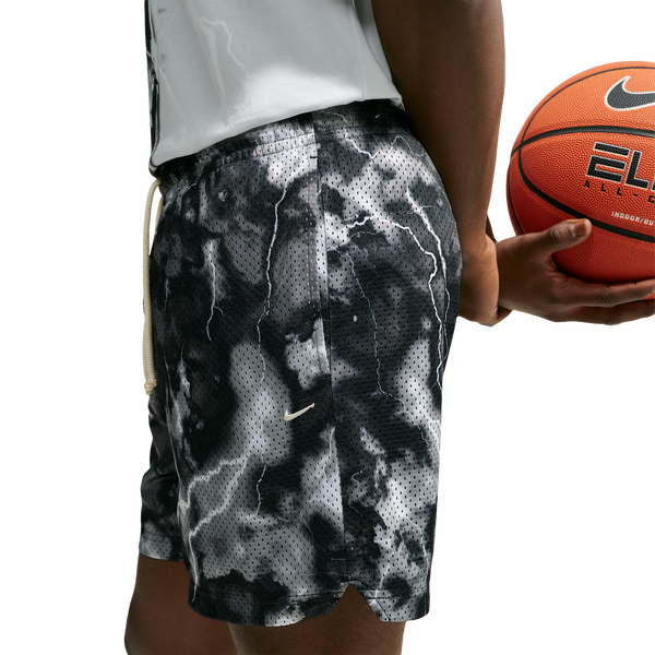 Nike Dri-FIT Standard Issue Mesh 5in Short Skul - Men's - Smoke Grey/Black/Pale Ivory - Image 2