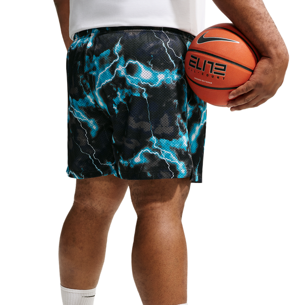 Nike Dri-FIT Standard Issue Mesh 5in Short Skul - Men's - Light Current Blue/Black/Pale Ivory - Image 2