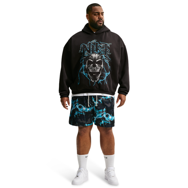 Nike Dri-FIT Standard Issue Mesh 5in Short Skul - Men's - Light Current Blue/Black/Pale Ivory - Image 3