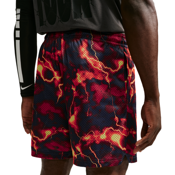 Nike Dri-FIT Standard Issue Mesh 5in Short Skul - Men's - Obsidian/Pale Ivory/Burgundy Crush - Image 2