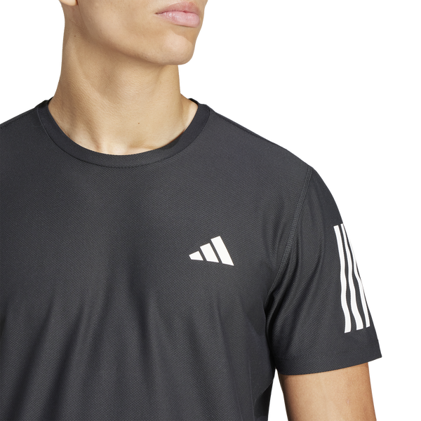 adidas Own The Run Short Sleeve T-Shirt - Men's - Black - Image 3