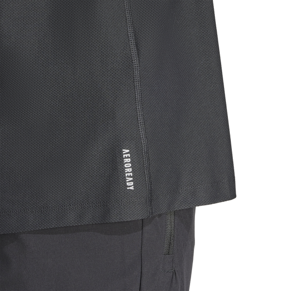 adidas Own The Run Short Sleeve T-Shirt - Men's - Black - Image 4