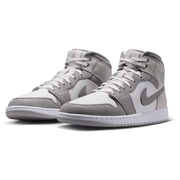 Jordan Air Jordan 1 Mid SE - Men's - Summit White/Light Smoke Grey/Phantom - Image 6