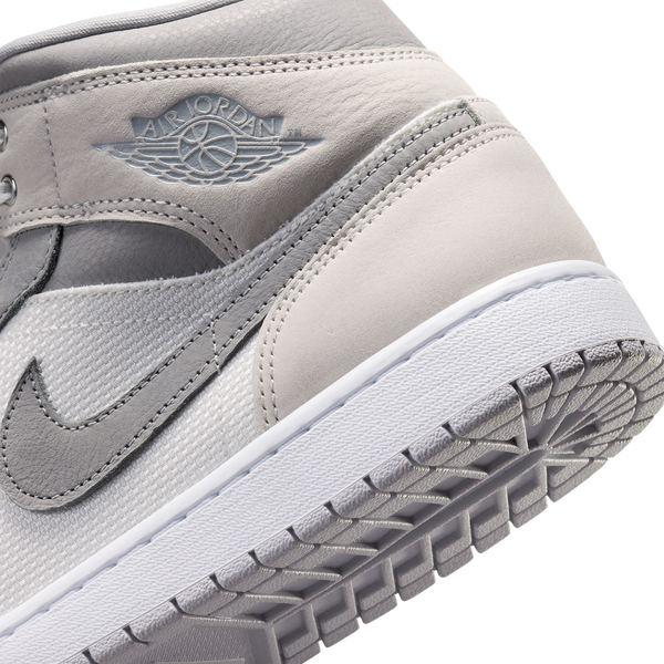 Jordan Air Jordan 1 Mid SE - Men's - Summit White/Light Smoke Grey/Phantom - Image 8