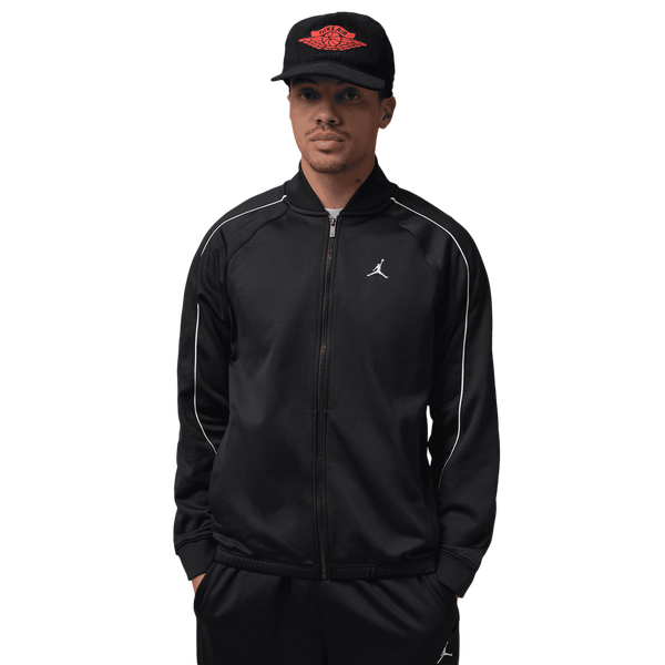 Jordan Brooklyn Tricot Track Suit Jacket - Men's - Black/White