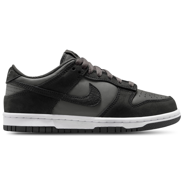 Nike Dunk Low SE - Boys' Grade School - White/Black/Grey