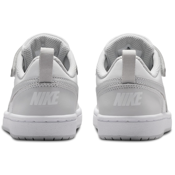 Nike Court Borough Low 2 - Boys' Preschool - White/Gray - Image 3