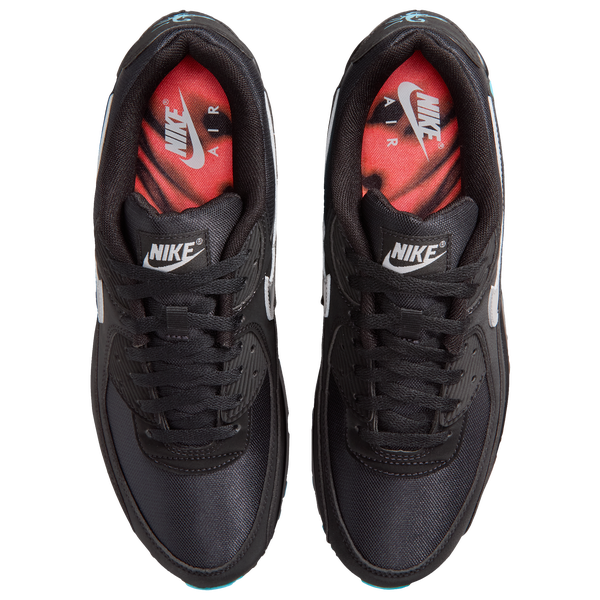 Nike Air Max 90 Premium Treble - Men's - Black/Chrome/Gamma Blue - Image 4