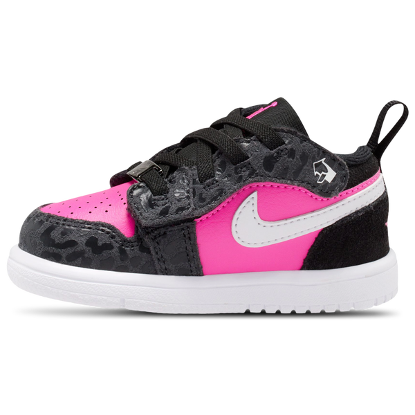Jordan Air Jordan 1 Low SE - Girls' Toddler - Black/Pink/White - Image 2