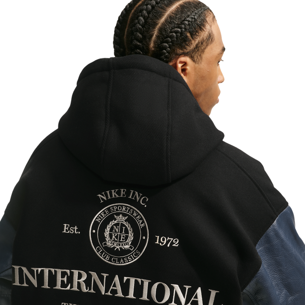 Nike Club Wool Varsity Jacket NCC - Men's - Black/Obsidian/Sanddrift - Image 2