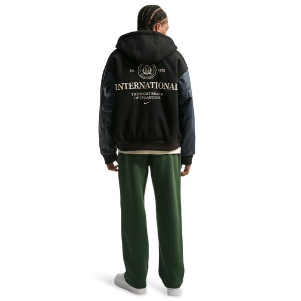 Nike Club Wool Varsity Jacket NCC - Men's - Black/Obsidian/Sanddrift - Image 5