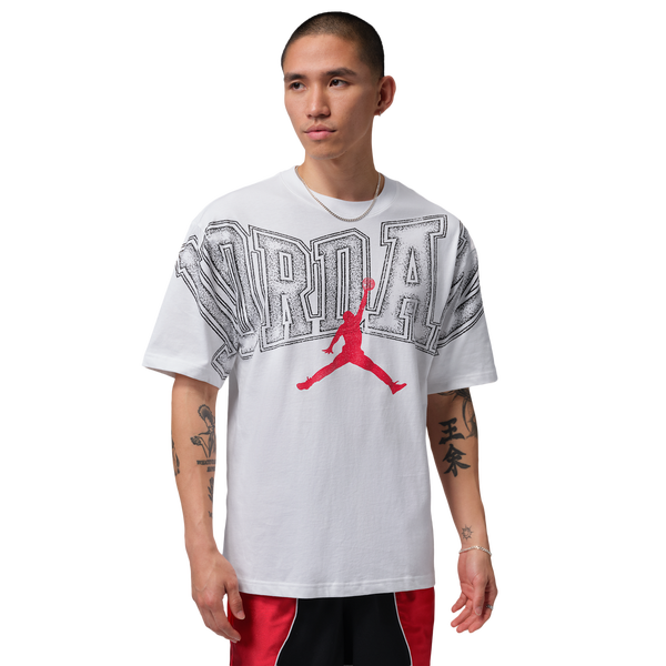 Jordan New Stretch Gfx SS Crew - Men's - White