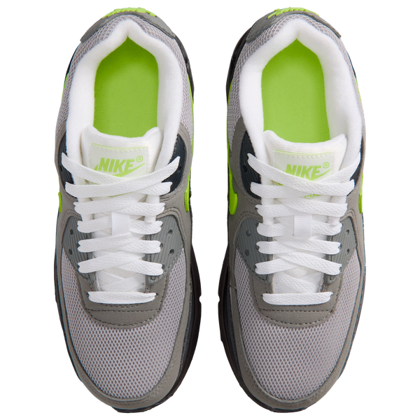 Nike Air Max 90 Mesh - Girls' Grade School - Anthracite/Black/Neon Yellow - Image 4