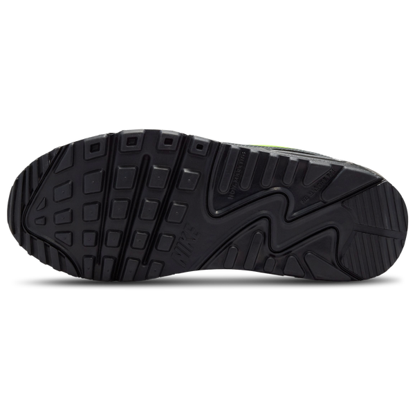Nike Air Max 90 Mesh - Girls' Grade School - Anthracite/Black/Neon Yellow - Image 5