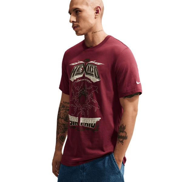 Nike Football NSW T-Shirt - Men's - White/Red - Image 5