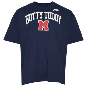 Nike Ole Miss Wordmark Logo T-Shirt - Men's - Navy