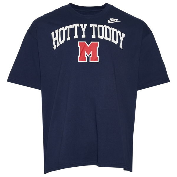 Nike Ole Miss Wordmark Logo T-Shirt - Men's - Navy