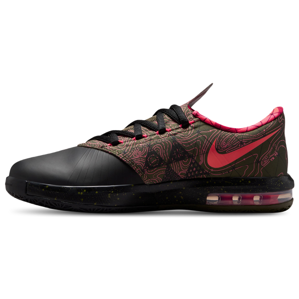 Nike KD VI - Boys' Grade School - Black/Red - Image 2