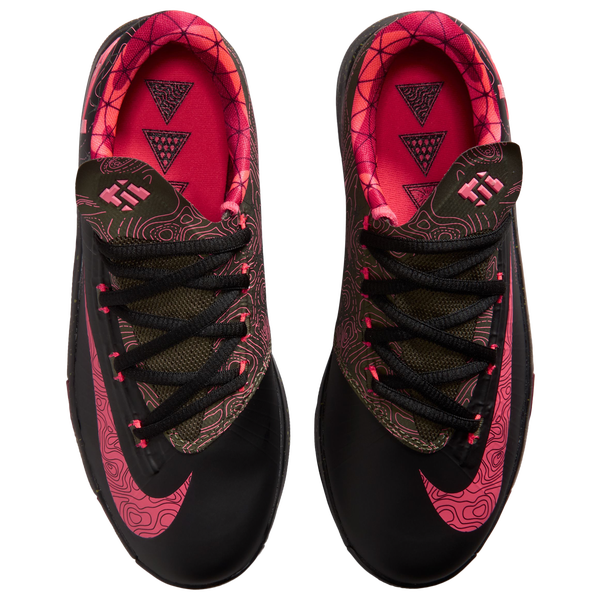 Nike KD VI - Boys' Grade School - Black/Red - Image 4