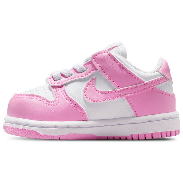 Nike Dunk Low N - Girls' Toddler - White/Pink Rise - Image 2
