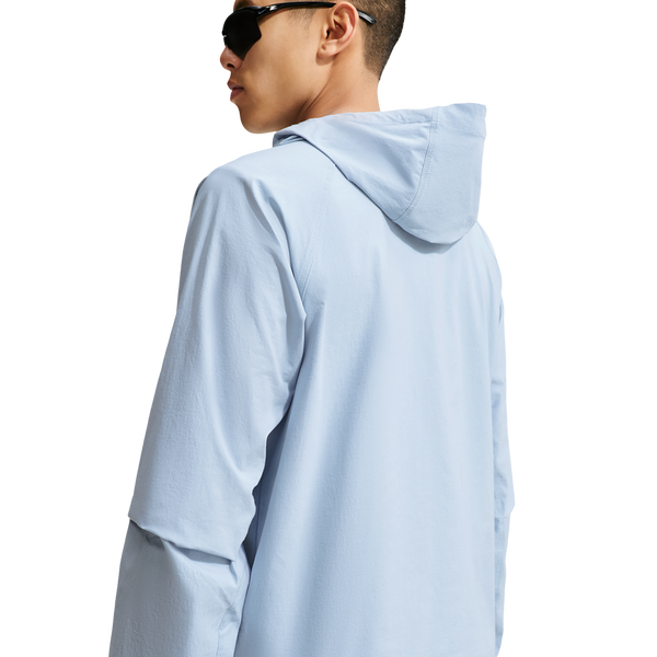 Nike Drifit Tech Woven Windrunner FZ Jacket - Men's - Light Armory Blue/Light Armory Blue/Black - Image 2
