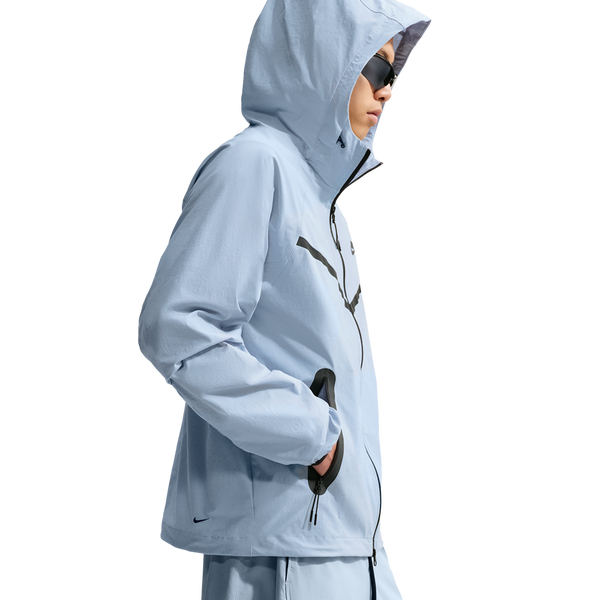Nike Drifit Tech Woven Windrunner FZ Jacket - Men's - Light Armory Blue/Light Armory Blue/Black - Image 3
