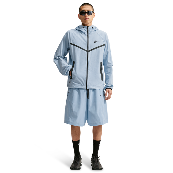 Nike Drifit Tech Woven Windrunner FZ Jacket - Men's - Light Armory Blue/Light Armory Blue/Black - Image 5